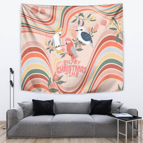 australia-hippie-christmas-tapestry-cockatoo-kookaburra-with-wattle-pink-peach-style