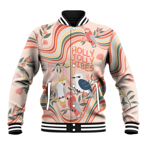 personalised-australia-hippie-christmas-baseball-jacket-cockatoo-kookaburra-with-wattle-pink-peach-style