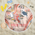 personalised-australia-hippie-christmas-beach-blanket-cockatoo-kookaburra-with-wattle-pink-peach-style