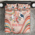 personalised-australia-hippie-christmas-bedding-set-cockatoo-kookaburra-with-wattle-pink-peach-style