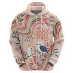 personalised-australia-hippie-christmas-hoodie-cockatoo-kookaburra-with-wattle-pink-peach-style
