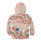 personalised-australia-hippie-christmas-kid-hoodie-cockatoo-kookaburra-with-wattle-pink-peach-style