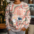 personalised-australia-hippie-christmas-kid-ugly-christmas-sweater-cockatoo-kookaburra-with-wattle-pink-peach-style