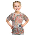 personalised-australia-hippie-christmas-kid-t-shirt-cockatoo-kookaburra-with-wattle-pink-peach-style