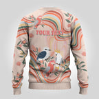 personalised-australia-hippie-christmas-ugly-christmas-sweater-cockatoo-kookaburra-with-wattle-pink-peach-style