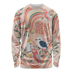 personalised-australia-hippie-christmas-long-sleeve-shirt-cockatoo-kookaburra-with-wattle-pink-peach-style