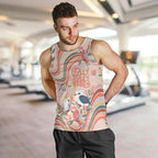 personalised-australia-hippie-christmas-men-tank-top-cockatoo-kookaburra-with-wattle-pink-peach-style