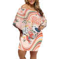 personalised-australia-hippie-christmas-off-shoulder-short-dress-cockatoo-kookaburra-with-wattle-pink-peach-style