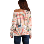 personalised-australia-hippie-christmas-off-shoulder-sweater-cockatoo-kookaburra-with-wattle-pink-peach-style