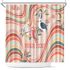 personalised-australia-hippie-christmas-shower-curtain-cockatoo-kookaburra-with-wattle-pink-peach-style