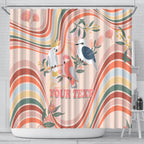 personalised-australia-hippie-christmas-shower-curtain-cockatoo-kookaburra-with-wattle-pink-peach-style