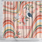 personalised-australia-hippie-christmas-shower-curtain-cockatoo-kookaburra-with-wattle-pink-peach-style