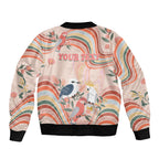 personalised-australia-hippie-christmas-sleeve-zip-bomber-jacket-cockatoo-kookaburra-with-wattle-pink-peach-style