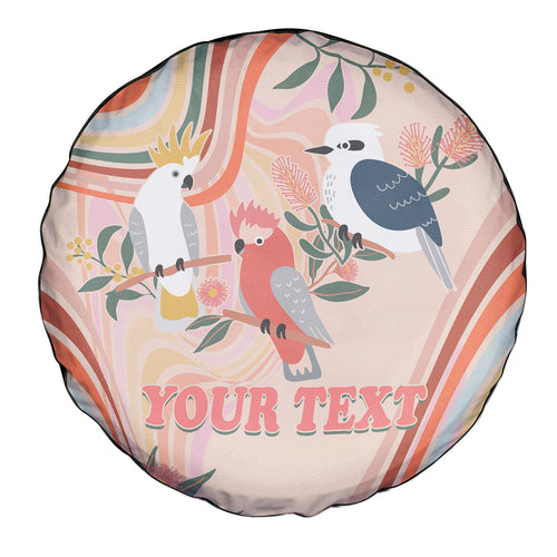 personalised-australia-hippie-christmas-spare-tire-cover-cockatoo-kookaburra-with-wattle-pink-peach-style