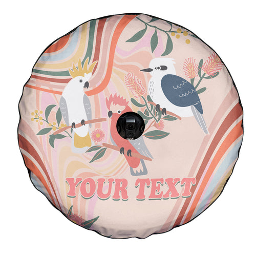 personalised-australia-hippie-christmas-spare-tire-cover-cockatoo-kookaburra-with-wattle-pink-peach-style