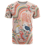 personalised-australia-hippie-christmas-t-shirt-cockatoo-kookaburra-with-wattle-pink-peach-style