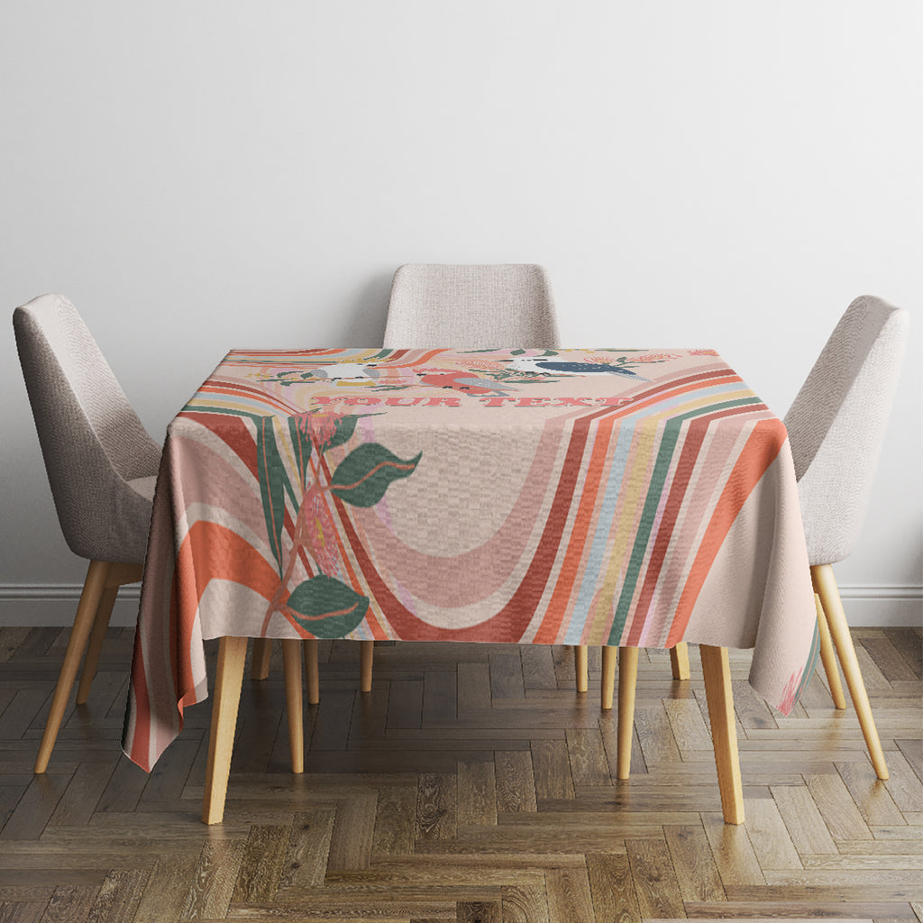 personalised-australia-hippie-christmas-tablecloth-cockatoo-kookaburra-with-wattle-pink-peach-style