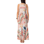 personalised-australia-hippie-christmas-tank-maxi-dress-cockatoo-kookaburra-with-wattle-pink-peach-style