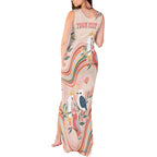 personalised-australia-hippie-christmas-tank-maxi-dress-cockatoo-kookaburra-with-wattle-pink-peach-style