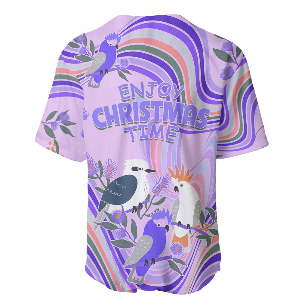 australia-hippie-christmas-baseball-jersey-cockatoo-kookaburra-with-wattle-violet-pastel-color