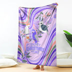 australia-hippie-christmas-blanket-cockatoo-kookaburra-with-wattle-violet-pastel-color