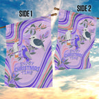 australia-hippie-christmas-garden-flag-cockatoo-kookaburra-with-wattle-violet-pastel-color