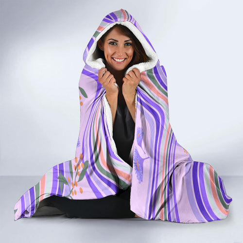 australia-hippie-christmas-hooded-blanket-cockatoo-kookaburra-with-wattle-violet-pastel-color