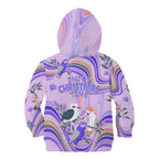 australia-hippie-christmas-kid-hoodie-cockatoo-kookaburra-with-wattle-violet-pastel-color