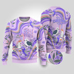 australia-hippie-christmas-ugly-christmas-sweater-cockatoo-kookaburra-with-wattle-violet-pastel-color
