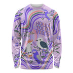 australia-hippie-christmas-long-sleeve-shirt-cockatoo-kookaburra-with-wattle-violet-pastel-color