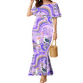 australia-hippie-christmas-mermaid-dress-cockatoo-kookaburra-with-wattle-violet-pastel-color