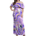 australia-hippie-christmas-off-shoulder-maxi-dress-cockatoo-kookaburra-with-wattle-violet-pastel-color