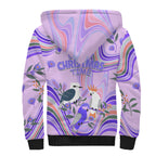 australia-hippie-christmas-sherpa-hoodie-cockatoo-kookaburra-with-wattle-violet-pastel-color