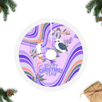 australia-hippie-christmas-tree-skirt-cockatoo-kookaburra-with-wattle-violet-pastel-color