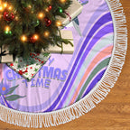 australia-hippie-christmas-tree-skirt-cockatoo-kookaburra-with-wattle-violet-pastel-color