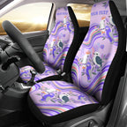 personalised-australia-hippie-christmas-car-seat-cover-cockatoo-kookaburra-with-wattle-violet-pastel-color