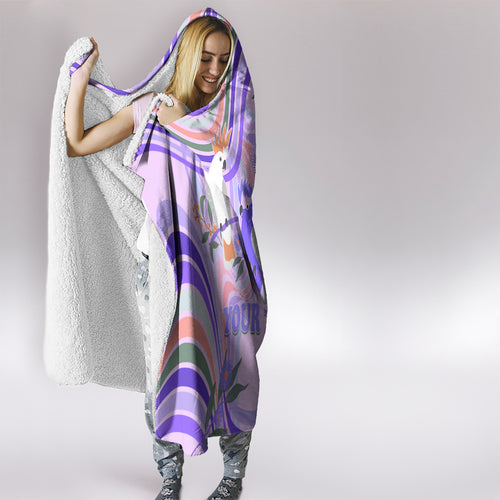 personalised-australia-hippie-christmas-hooded-blanket-cockatoo-kookaburra-with-wattle-violet-pastel-color