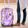 personalised-australia-hippie-christmas-luggage-cover-cockatoo-kookaburra-with-wattle-violet-pastel-color
