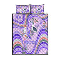 personalised-australia-hippie-christmas-quilt-bed-set-cockatoo-kookaburra-with-wattle-violet-pastel-color