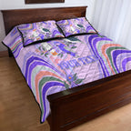 personalised-australia-hippie-christmas-quilt-bed-set-cockatoo-kookaburra-with-wattle-violet-pastel-color