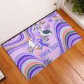personalised-australia-hippie-christmas-rubber-doormat-cockatoo-kookaburra-with-wattle-violet-pastel-color