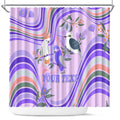 personalised-australia-hippie-christmas-shower-curtain-cockatoo-kookaburra-with-wattle-violet-pastel-color