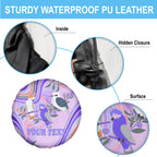 personalised-australia-hippie-christmas-spare-tire-cover-cockatoo-kookaburra-with-wattle-violet-pastel-color