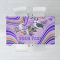 personalised-australia-hippie-christmas-tablecloth-cockatoo-kookaburra-with-wattle-violet-pastel-color