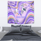personalised-australia-hippie-christmas-tapestry-cockatoo-kookaburra-with-wattle-violet-pastel-color