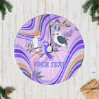 personalised-australia-hippie-christmas-tree-skirt-cockatoo-kookaburra-with-wattle-violet-pastel-color