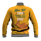 Personalised Matildas Australia Day Baseball Jacket Proud To Be Tillies Gold Version