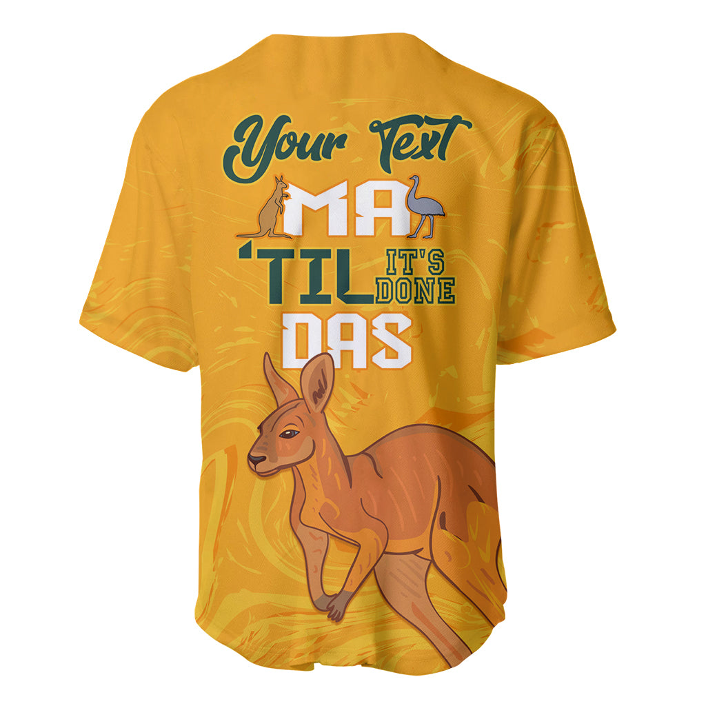 Personalised Matildas Australia Day Baseball Jersey Proud To Be Tillies Gold Version