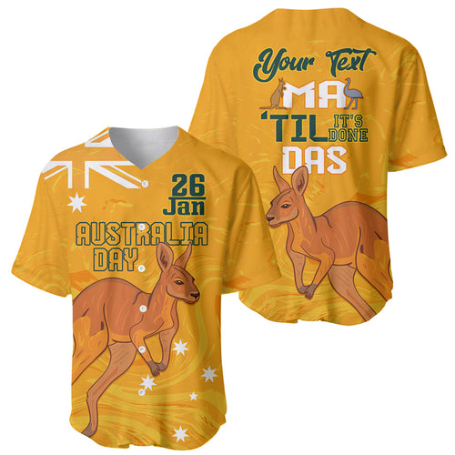Personalised Matildas Australia Day Baseball Jersey Proud To Be Tillies Gold Version