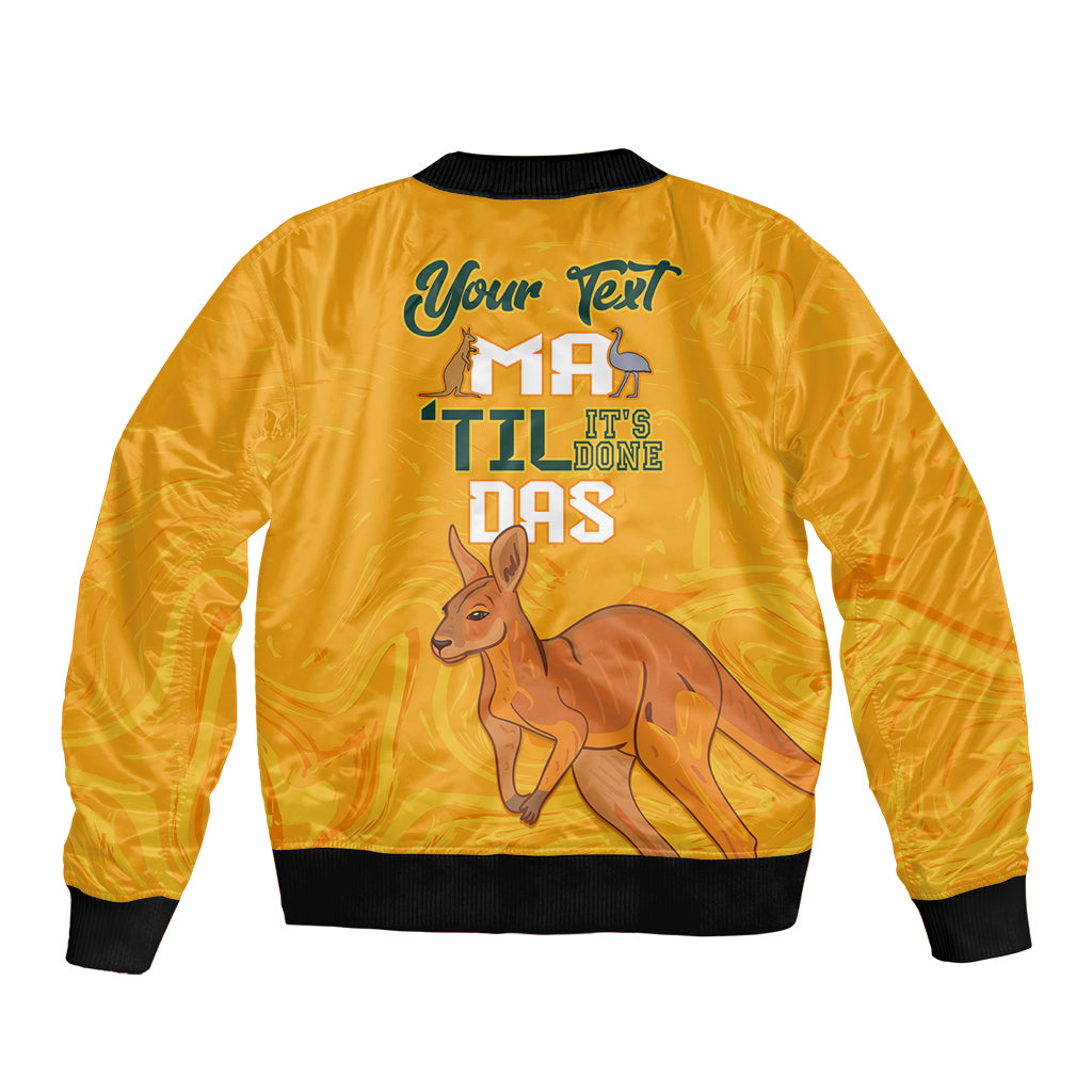 Personalised Matildas Australia Day Bomber Jacket Proud To Be Tillies Gold Version